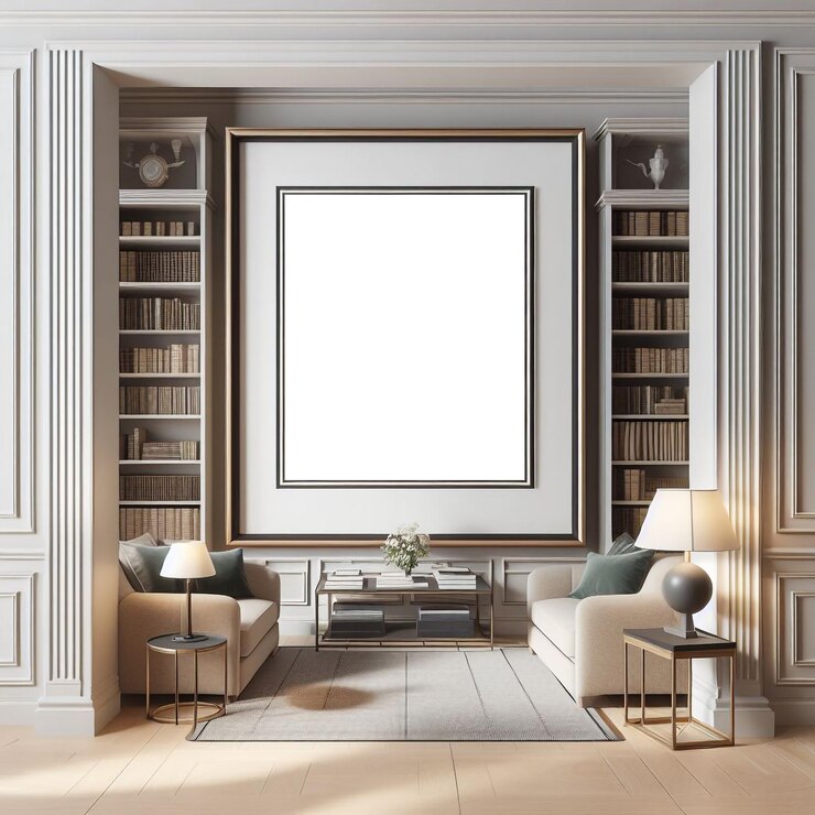 Mockup de tablero PSD en el salón