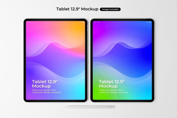 Mockup tablet pro in stile semplice