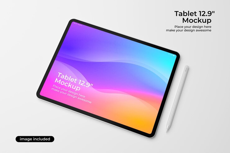 Mockup tablet pro in stile semplice
