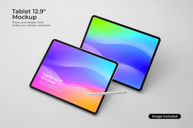 Mockup tablet pro in stile semplice