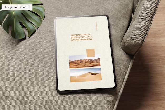 Mockup de tableta minimalista para mostrar su diseño de interfaz de usuario