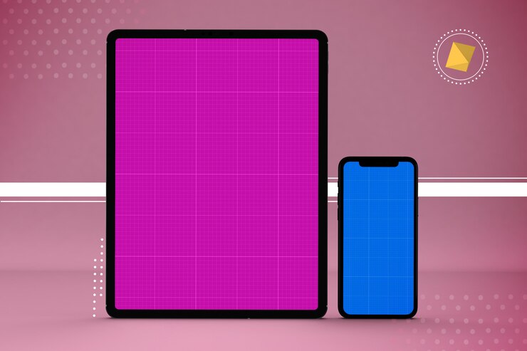 Mockup de tableta y smartphone