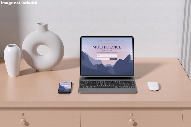 Mockup de la tableta y el teléfono