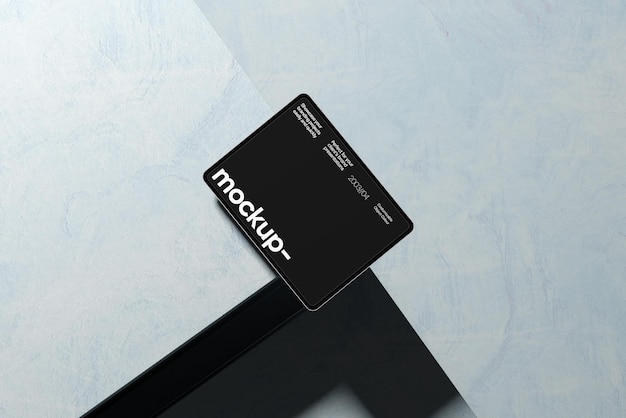 Mockup de la tablette sur la structure minimale abstraite