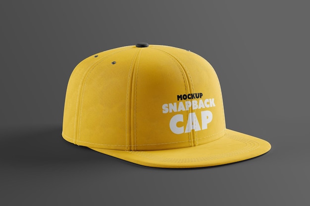 Mockup de la tapa de retroceso amarillo