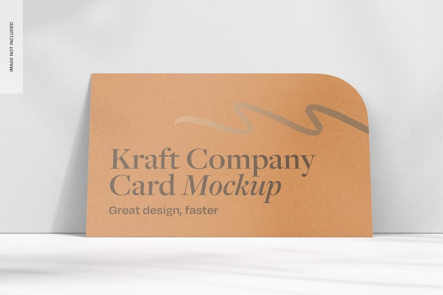 Mockup de la tarjeta de la compañía Kraft Vista delantera