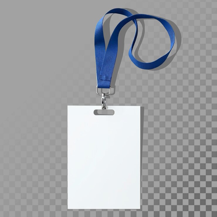 PSD mockup de tarjeta de identificación en blanco
