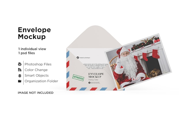 Mockup de tarjeta de navidad