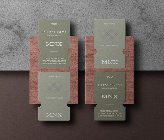 Mockup de tarjeta de negocios creativa