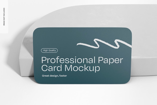 Mockup de tarjeta de papel profesional vista delantera