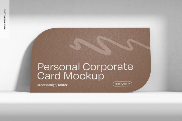 Mockup de tarjeta personal de la empresa vista delantera