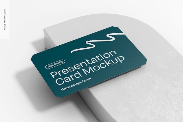 Mockup de tarjeta de presentación en papel Visión izquierda