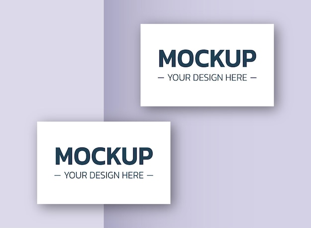 Mockup de tarjeta de visita en blanco