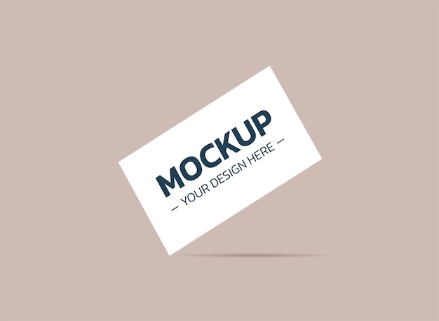 Mockup de tarjeta de visita en blanco