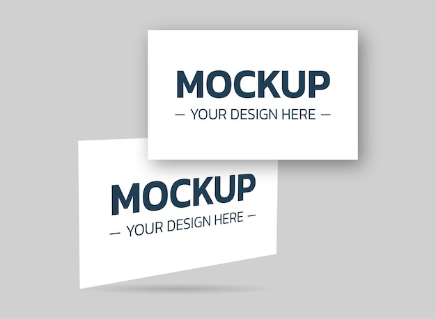 Mockup de tarjeta de visita en blanco