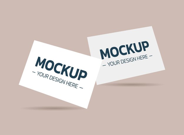 PSD mockup de tarjeta de visita en blanco