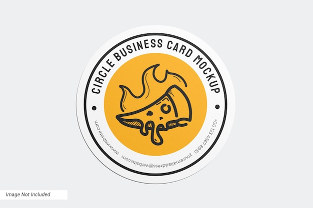 Mockup de la tarjeta de visita del círculo