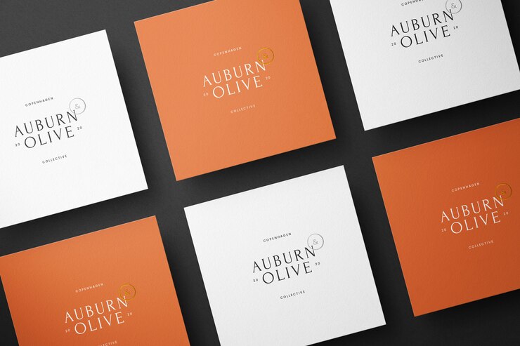 PSD mockup de tarjeta de visita cuadrada