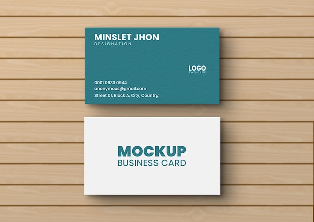 Mockup de tarjeta de visita editable para psd