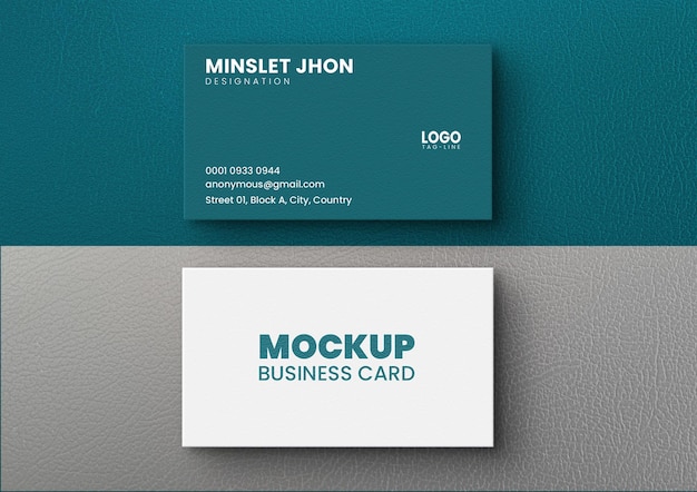 Mockup de tarjeta de visita editable para psd