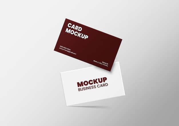 Mockup de tarjeta de visita editable para psd