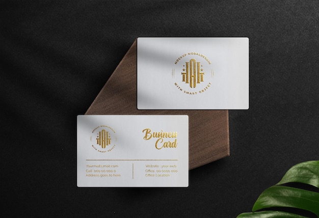 Mockup de tarjeta de visita mínima blanca