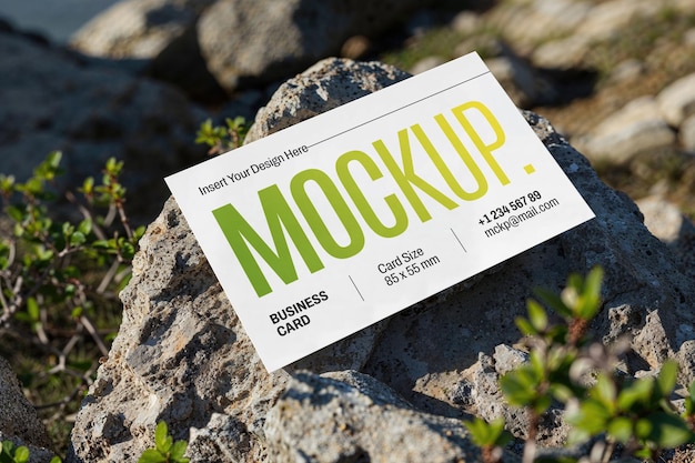 Mockup de tarjeta de visita mínima para PSD premium