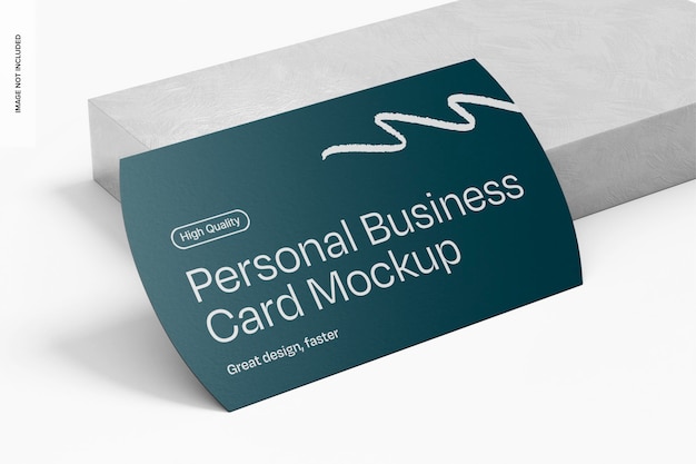 Mockup de tarjeta de visita personal inclinado