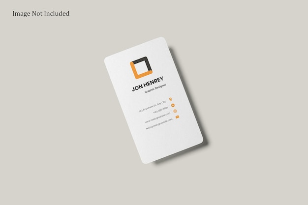 Mockup de tarjeta de visita vertical