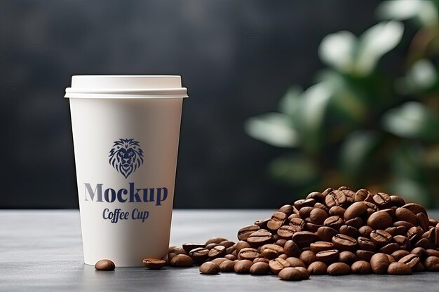 PSD mockup de taza de papel de café