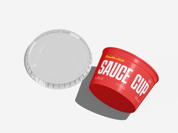 Mockup de la taza de salsa