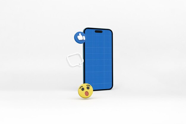 Mockup del teléfono 16 de las redes sociales