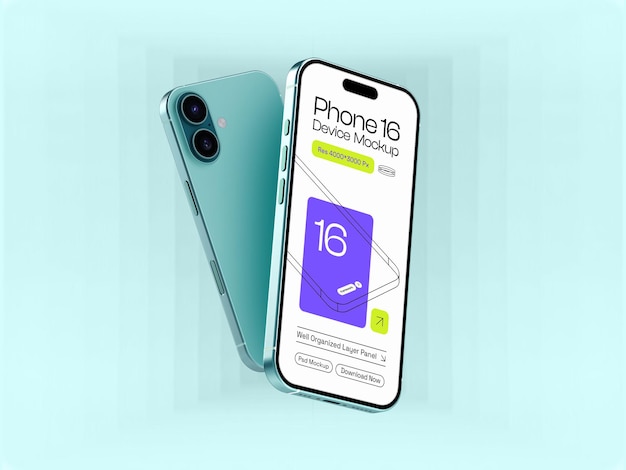 Mockup del teléfono inteligente 16 Pro