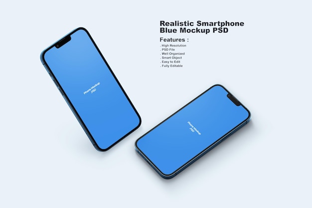 Mockup de teléfono inteligente premium realista PSD premium