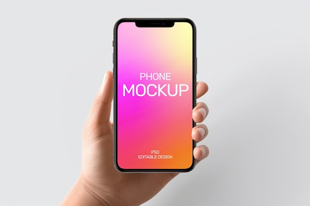 Mockup de teléfono inteligente PSD pantalla de dispositivos digitales editable para aplicación ui ux y presentación de sitio web
