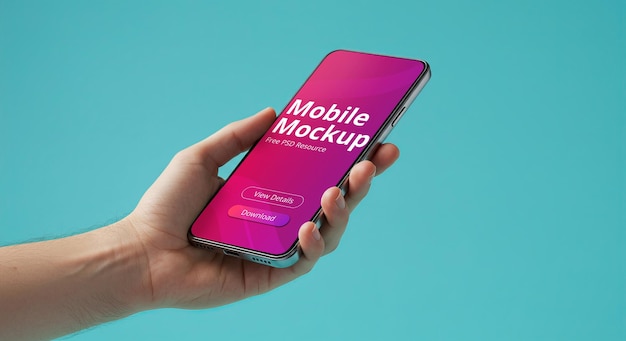 Mockup de teléfono móvil colorido