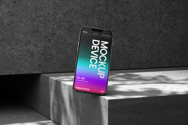 PSD mockup de teléfono con objeto inteligente editable