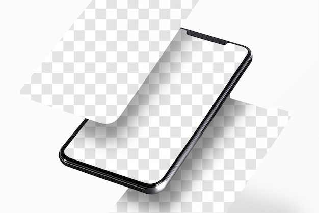 Mockup de teléfono png en fondo blanco