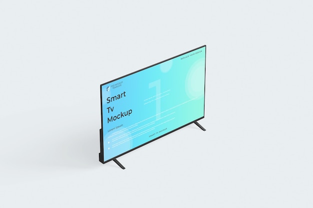 Mockup de televisión inteligente aislado en 3D