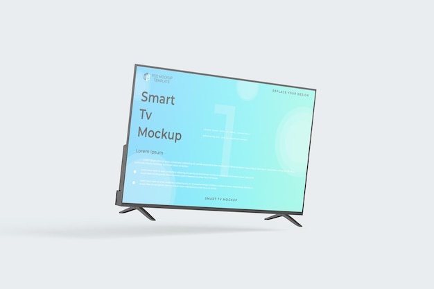 Mockup de televisión inteligente aislado en 3D