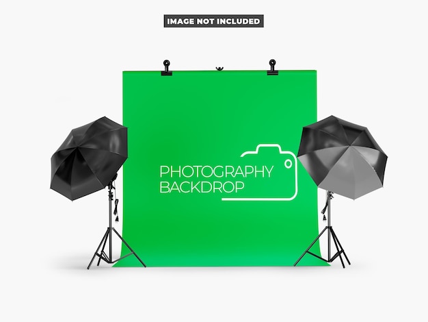 Mockup del telón de fondo de la fotografía