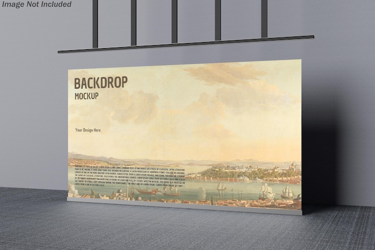 PSD mockup del telón de fondo