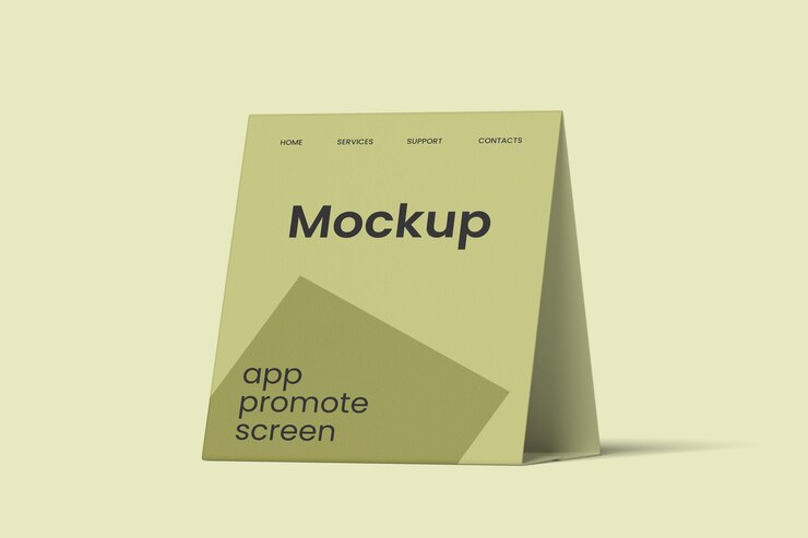 Mockup de tienda de mesa de papel para la presentación de publicaciones en las redes sociales