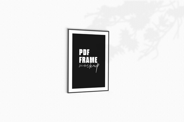 Mockup totalmente editable del marco vertical del cartel