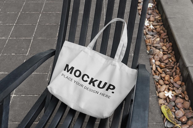 Mockup-tote-tasche mit öko