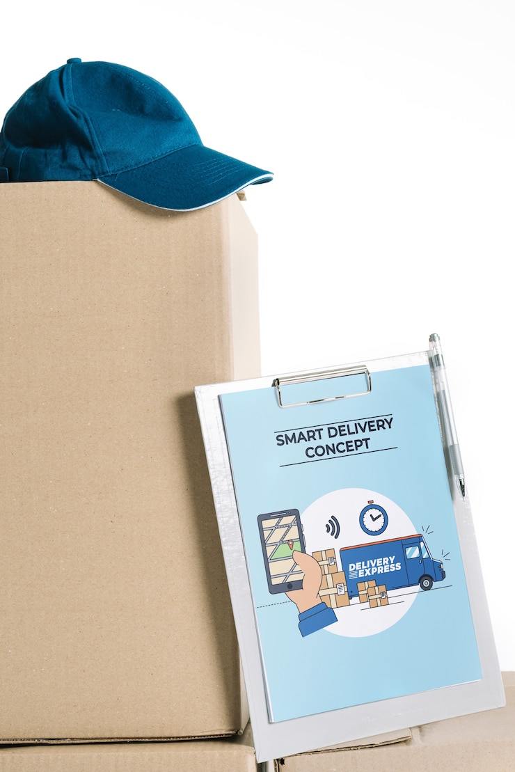 PSD mockup de transporte con portapapeles