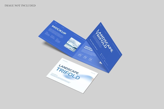 Mockup de tres volúmenes del paisaje