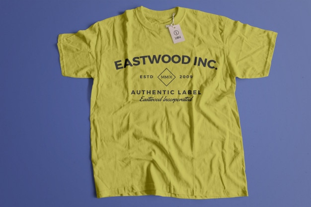 Mockup tshirt di colore