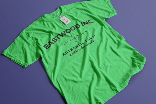 Mockup tshirt di colore