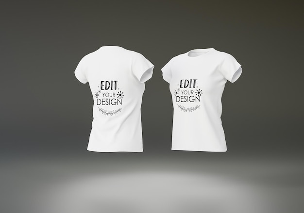 Mockup Tshirt per la pubblicità 3d rendering PSD